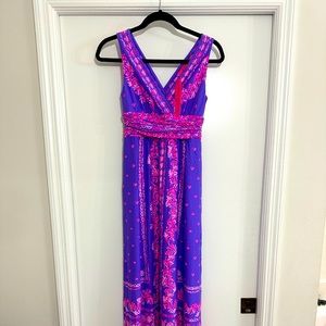 Lilly Pulitzer Mystical Purple Coral Haze Maxi Dress XS NWT